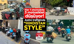 Her 1 otomobile 3 motosiklet düşüyor! Aydın trafiğinde “Hindistan Style”