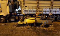 Aydın’da feci kaza! Otomobil takla atarak ters döndü