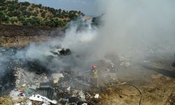 Kuyucak’taki eski çöplükte yangın paniği! Başkan Doğanca bölgeye koştu