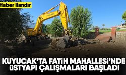 Kuyucak'ta Fatih Mahallesi'nde üstyapı çalışmaları başladı