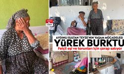 Aydınlı Sultan Teyze'nin yaşam mücadelesi yürek burktu: Felçli eşi ve torunları için çorap satıyor