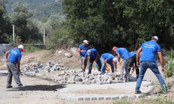 Bozdoğan’da bir mahalle parke taşı ile kaplandı