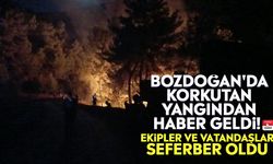 Bozdoğan'da korkutan yangından haber geldi! Ekipler ve vatandaşlar seferber oldu
