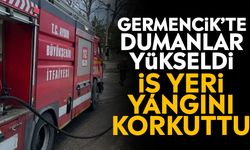 Germencik’te dumanlar yükseldi: İş yeri yangını korkuttu