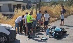 Kuşadası'nda kaza! Motosiklet sürücüsü yaralandı