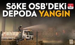 Söke OSB'deki depoda yangın
