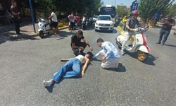 Aydın’da ani fren kazaya neden oldu: Motosiklet sürücüsü yaralandı