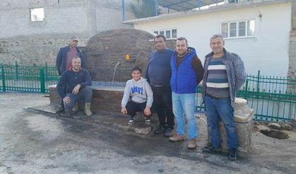 Yenipazar’da otoyol çalışmasında zarar gören kuyu suyu artık çeşmeden akıyor