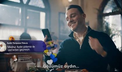 Ünlü oyuncu oynadığı reklamda Yenipazar pidesini tanıttı! Operatör reklamında Aydın detayı