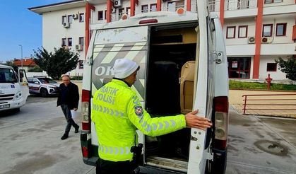 Buharkent’te okul servis araçlarına denetim