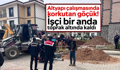 Altyapı çalışmasında korkutan göçük! İşçi bir anda toprak altında kaldı