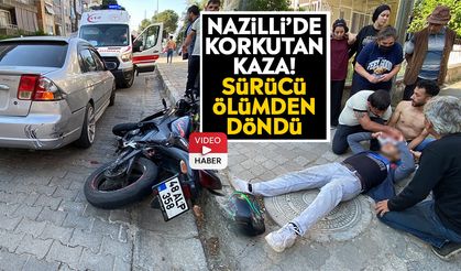 Nazilli’de korkutan kaza! Sürücü ölümden döndü