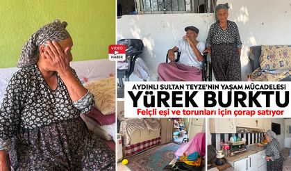 Aydınlı Sultan Teyze'nin yaşam mücadelesi yürek burktu: Felçli eşi ve torunları için çorap satıyor