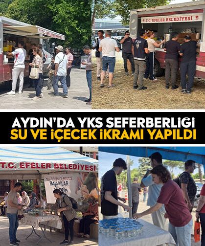 Aydın'da YKS seferberliği: Su ve içecek ikramı yapıldı