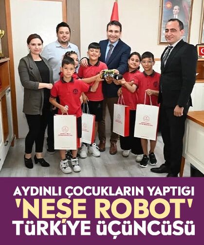 Aydınlı çocukların yaptığı 'Neşe Robot' Türkiye üçüncüsü
