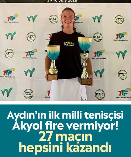 Aydın’ın ilk milli tenisçisi Akyol fire vermiyor! 27 maçın hepsini kazandı