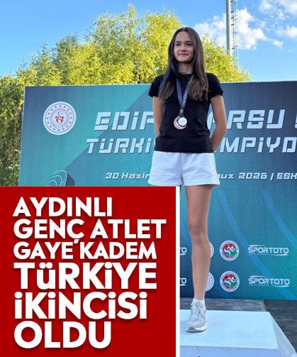 Aydınlı genç atlet Gaye Kadem Türkiye ikincisi oldu