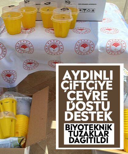 Aydınlı çiftçiye çevre dostu destek: Biyoteknik tuzaklar dağıtıldı