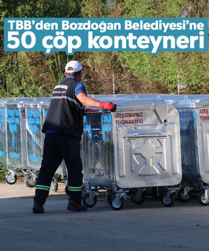 TBB’den Bozdoğan Belediyesi’ne 50 çöp konteyneri
