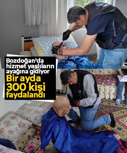 Bozdoğan’da hizmet yaşlıların ayağına gidiyor: Bir ayda 300 kişi faydalandı