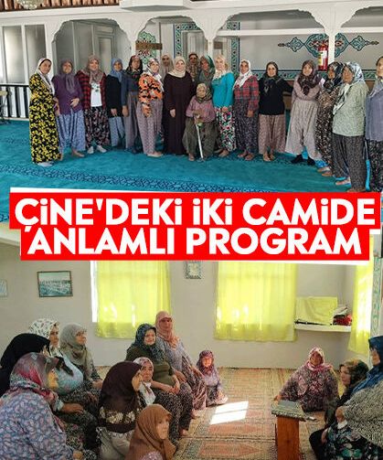 Çine'deki iki camide anlamlı program