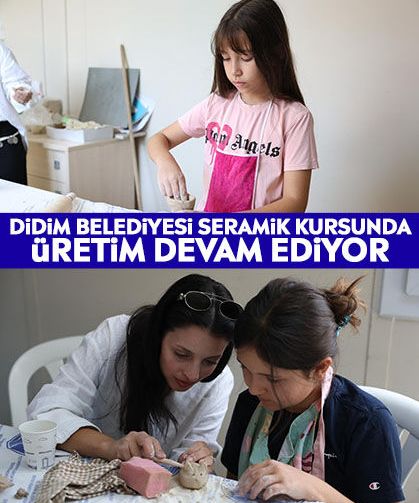 Didim Belediyesi seramik kursunda üretim devam ediyor