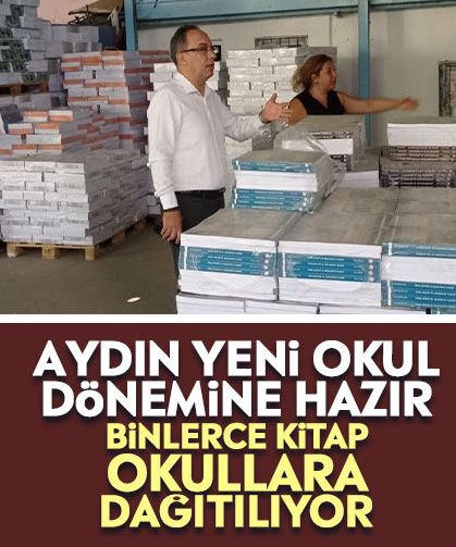 Aydın yeni okul dönemine hazır: Binlerce kitap okullara dağıtılıyor