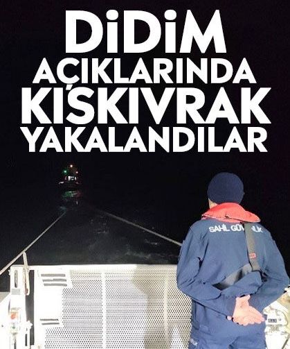 Didim açıklarında kıskıvrak yakalandılar