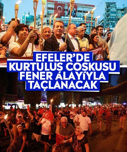 Efeler’de kurtuluş coşkusu fener alayıyla taçlanacak