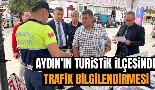 Aydın'ın turistik ilçesinde trafik bilgilendirmesi