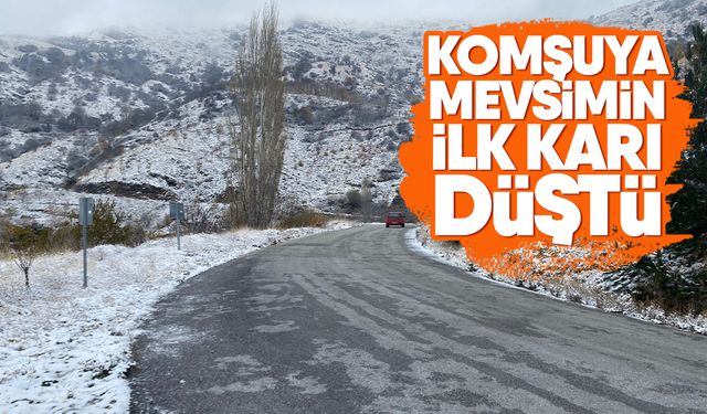 Komşuya mevsimin ilk karı düştü