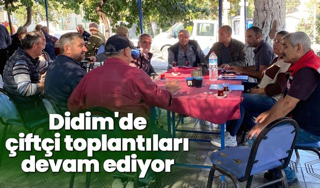 Didim'de çiftçi toplantıları devam ediyor