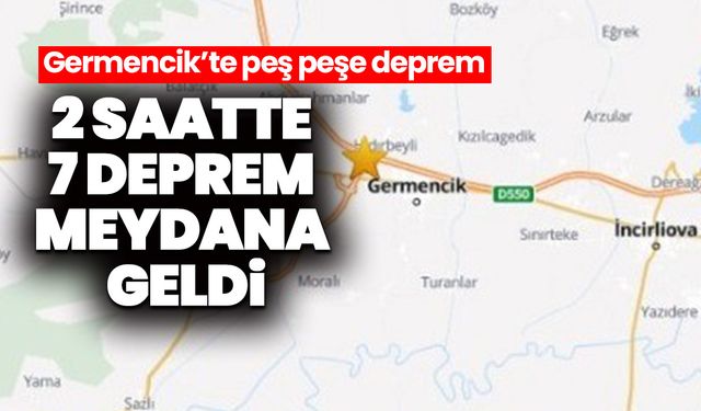 Germencik’te peş peşe deprem: 2 saatte 7 deprem meydana geldi