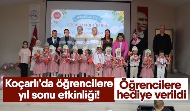 Koçarlı’da öğrencilere yıl sonu etkinliği! Öğrencilere hediye verildi