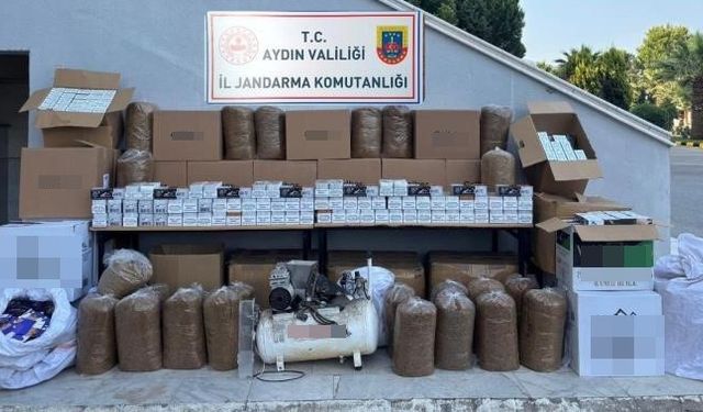 Aydın’da dev kaçakçılık operasyonu: 1 milyon 100 bin adet makaron ele geçirildi