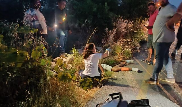 Talihsiz sürücü direksiyon hakimiyetini kaybederek şarampole uçtu