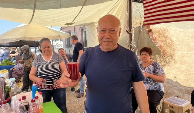 Aydın’da pazarda sıcaktan bunalanların tercihi: Kar helvası