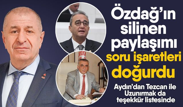 Zafer Partisi Lideri Özdağ’dan Aydınlı siyasilere teşekkür