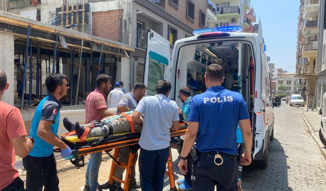 Aydın’da inşaat işçisi yüksekten düşerek yaralandı