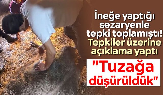 İneğe yaptığı sezaryenle tepki toplamıştı! Tepkiler üzerine açıklama yaptı: "Tuzağa düşürüldük"