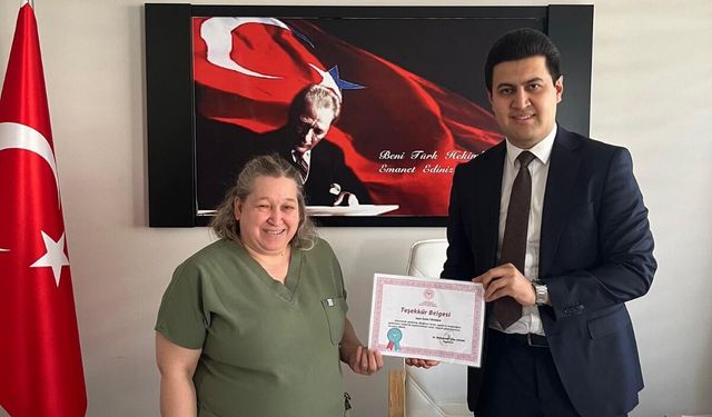 Karpuzlu Devlet Hastanesi’nden 25 yıllık hizmete teşekkür
