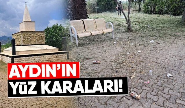 Aydın’daki Şehitlik’e yakışmayan görüntüler