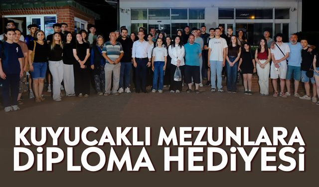 Kuyucaklı mezunlara diploma hediyesi