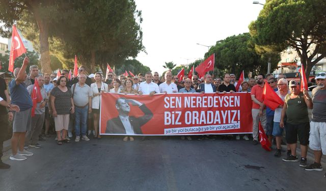 Görevden alınan CHP Didim’de tepki mitingi