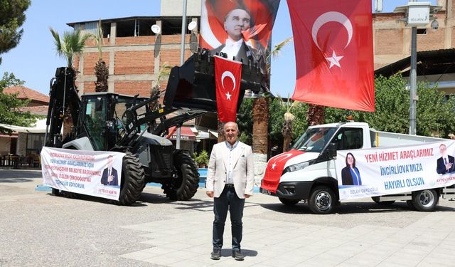 İncirliova Belediyesi’nin araç filosuna yeni takviye! Kepçe ve çöp taksi hizmete girdi