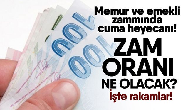 Memur ve emekli zammında cuma heyecanı! Zam oranı ne olacak? İşte rakamlar!