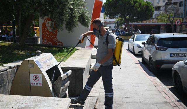 Kuşadası’nın her noktası ilaçlanıyor: Haşereye karşı ekipler sahada