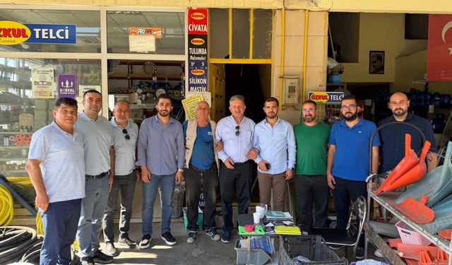 Aydın’da seçim hazırlıkları sürüyor: NTO Başkan Adayı Arslan’dan Karaçay esnafına ziyaret