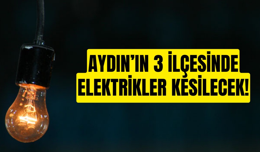 Aydın'ın 3 İlçesinde Elektrikler Kesilecek!: 29 Haziran 2024 Aydın'da Elektrik Kesintisi