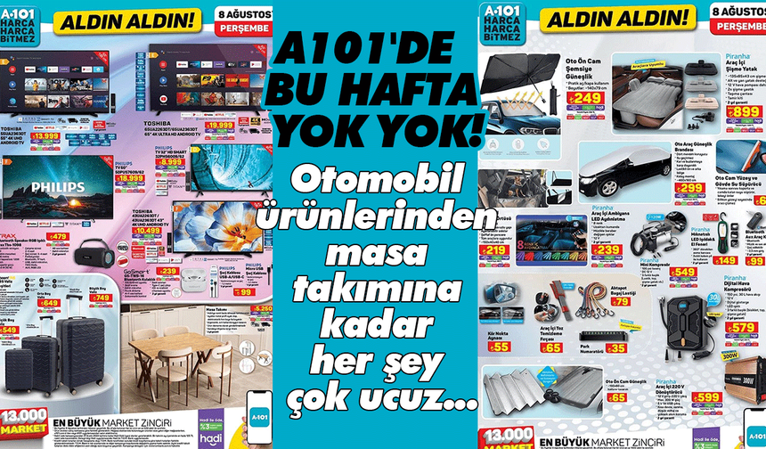 A101'de bu hafta yok yok! Otomobil ürünlerinden masa takımına kadar her şey çok ucuz...